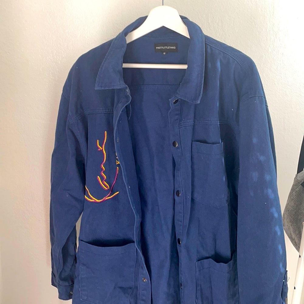 Karl Kani x Pretty Little Thing big denim jacket